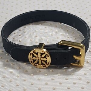 Rustic Cuff Silicone Elastic Buckle Black Bracelet